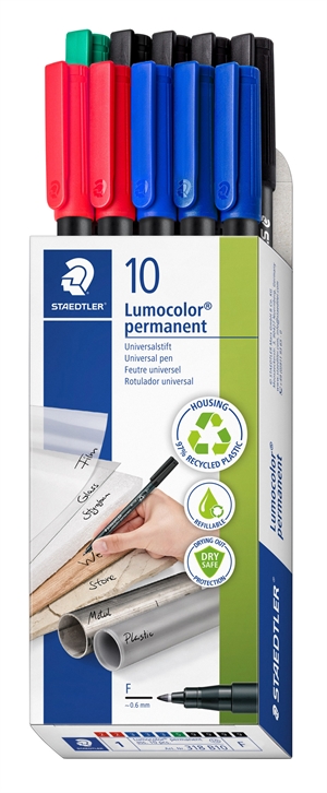 Staedtler Marker Lumocolor Perm 0,6mm Sortiment (10)